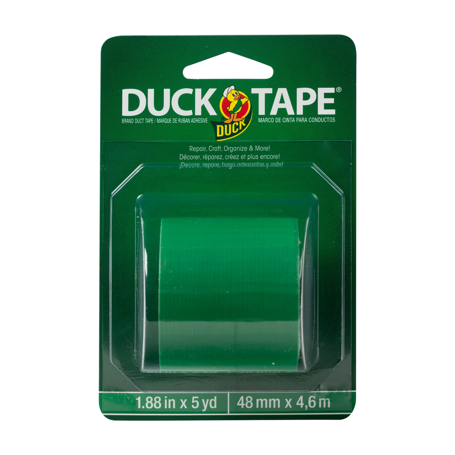 Duck 1.88 in. W X 5 yd L Green Solid Duct Tape