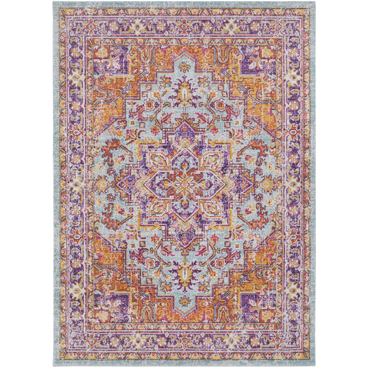 Antioch Rug in Lavender & Dark Purple