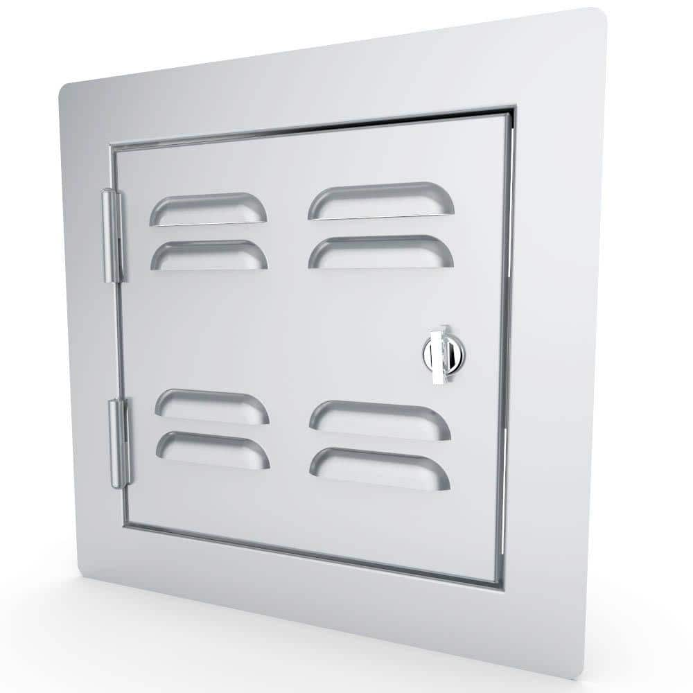 Sunstone Classic Series 12 in. x 12 in. 304 Stainless Steel Left Swing Vented Door C-VSDL12