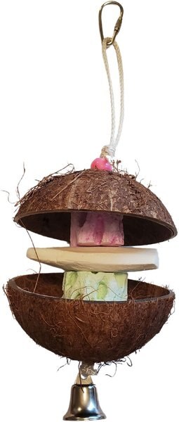 Polly's Pet Products Coconut Hut Bird Perch