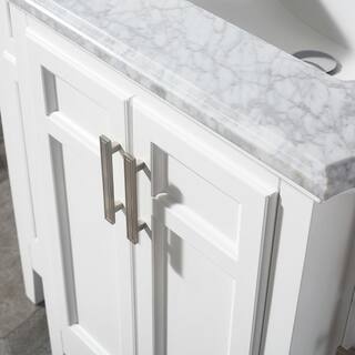 Home Decorators Collection Sassy 42 in. W x 22 in. D x 35 in. H Bath Vanity in White with Marble Vanity Top in White with White Sink Sassy 42