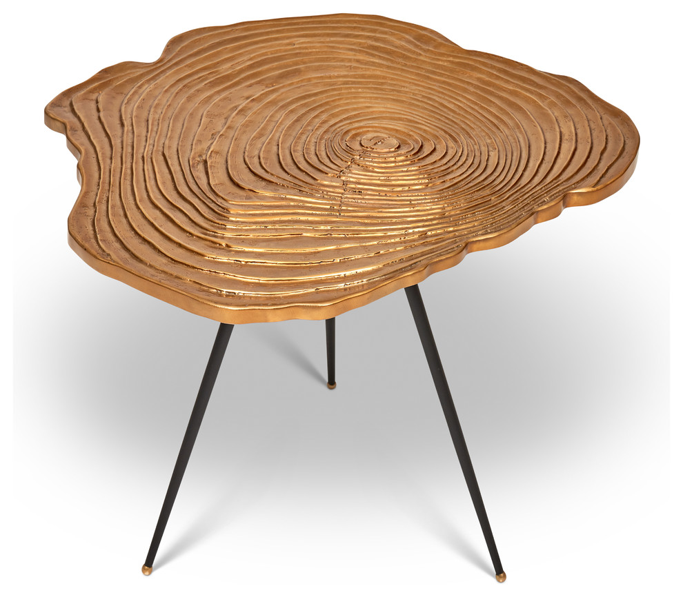 IE Series Easton Slab End Table  Brass   Midcentury   Side Tables And End Tables   by Urbia  Houzz