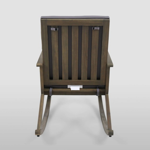 Gus 2pk Acacia Wood Rocking Chair Christopher Knight Home