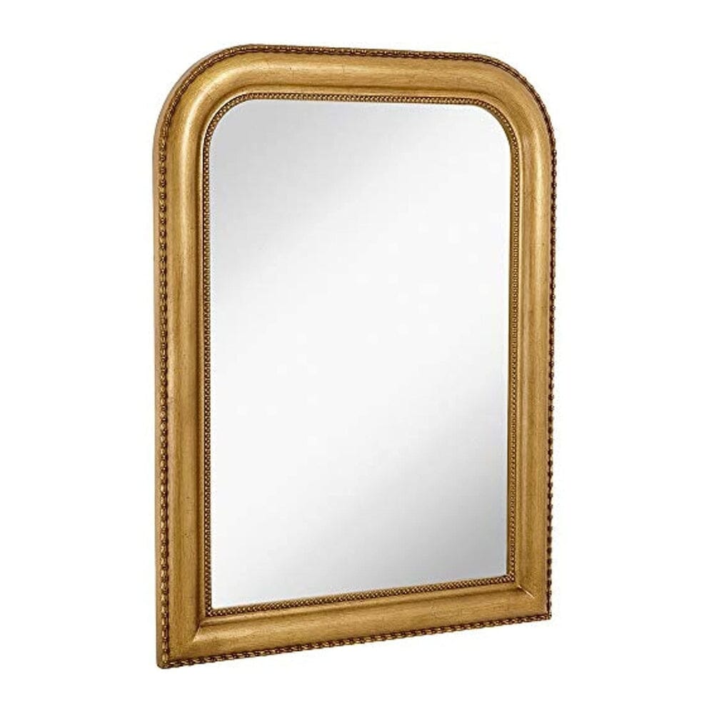 Hamilton Hills Thick Rounded Top Gold Rich Framed Wall Mirror 40