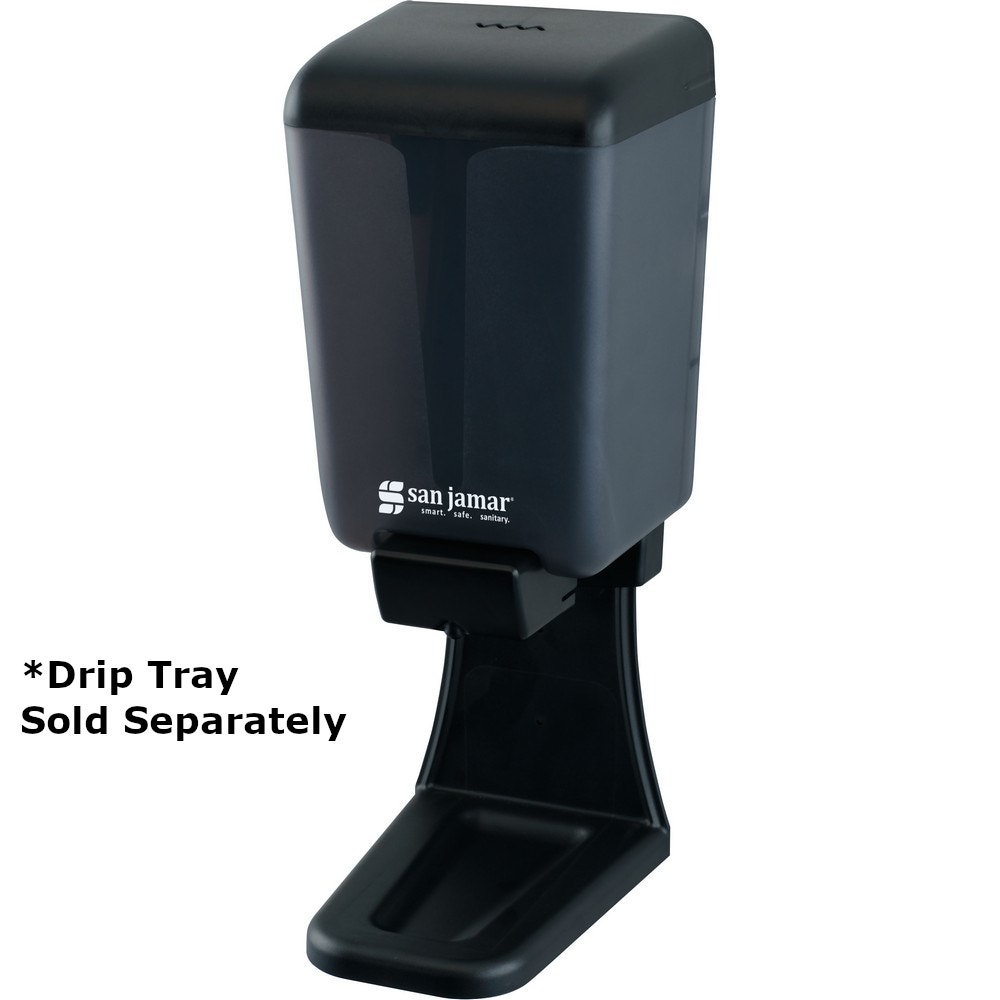 San Jamar SN46TBK Manual 46 oz. Wall-Mounted Liquid Soap Dispenser， Black Pearl