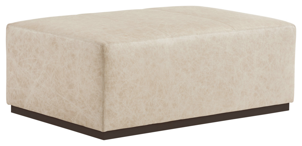 Sterling Leather Ottoman   Transitional   Footstools And Ottomans   by Lexington Home Brands  Houzz