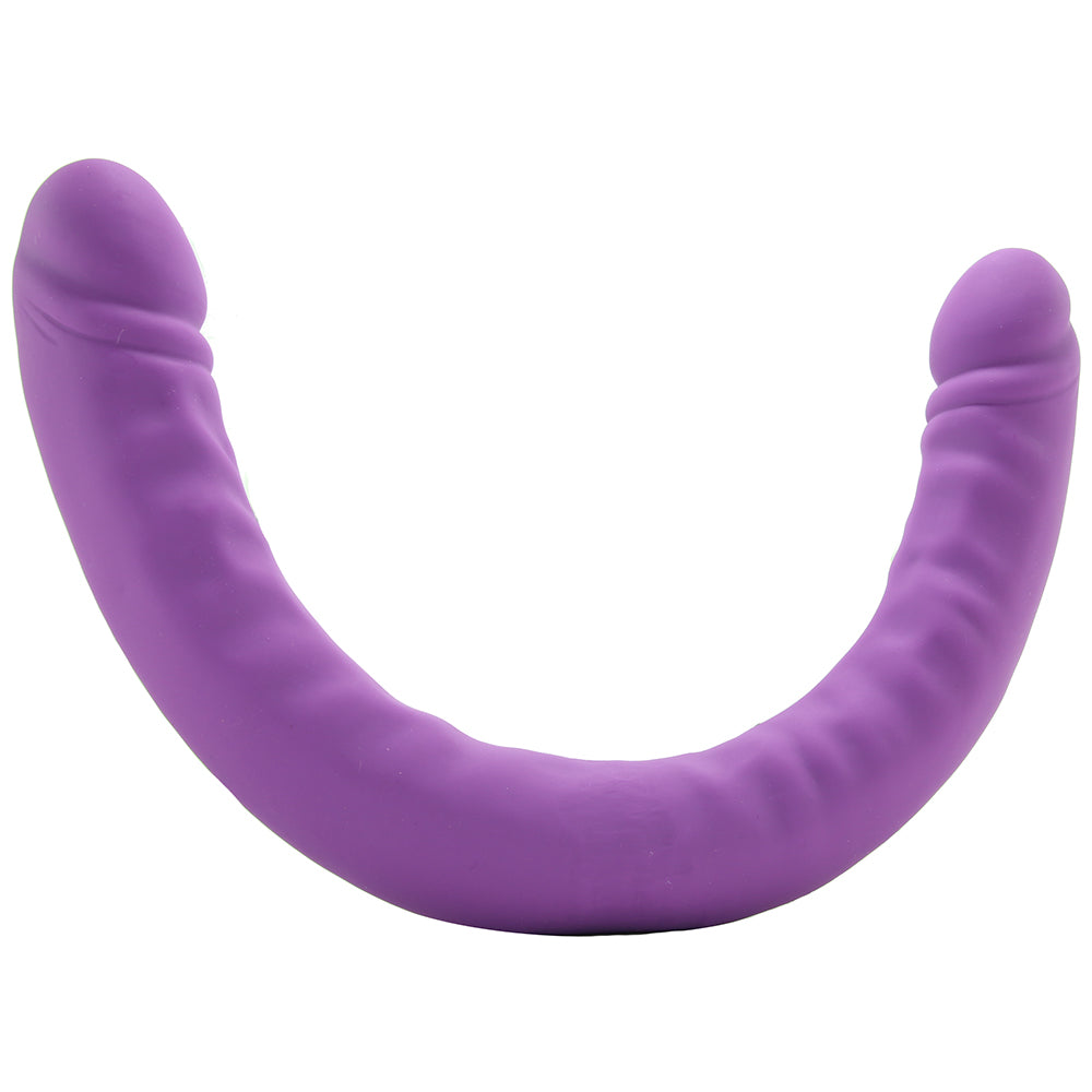 Rusé Slim 18 Inch Silicone Double Dildo in Purple