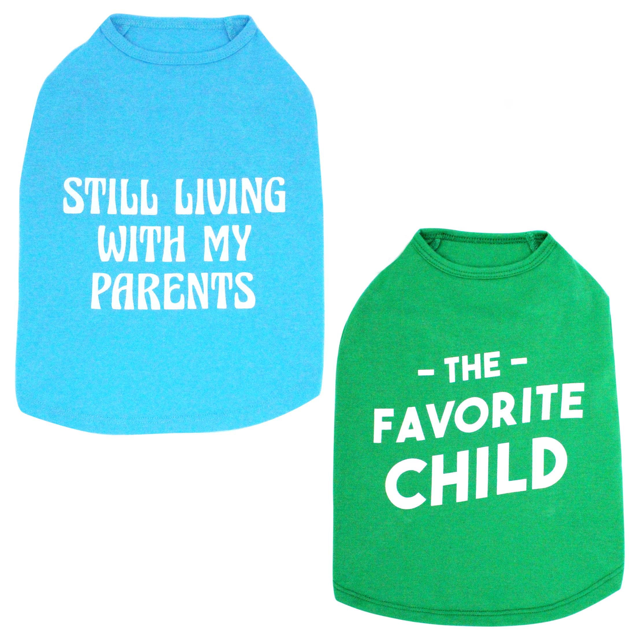 Vibrant Life Tshirt， 2pack， Child/Parents， Green/Blue， M