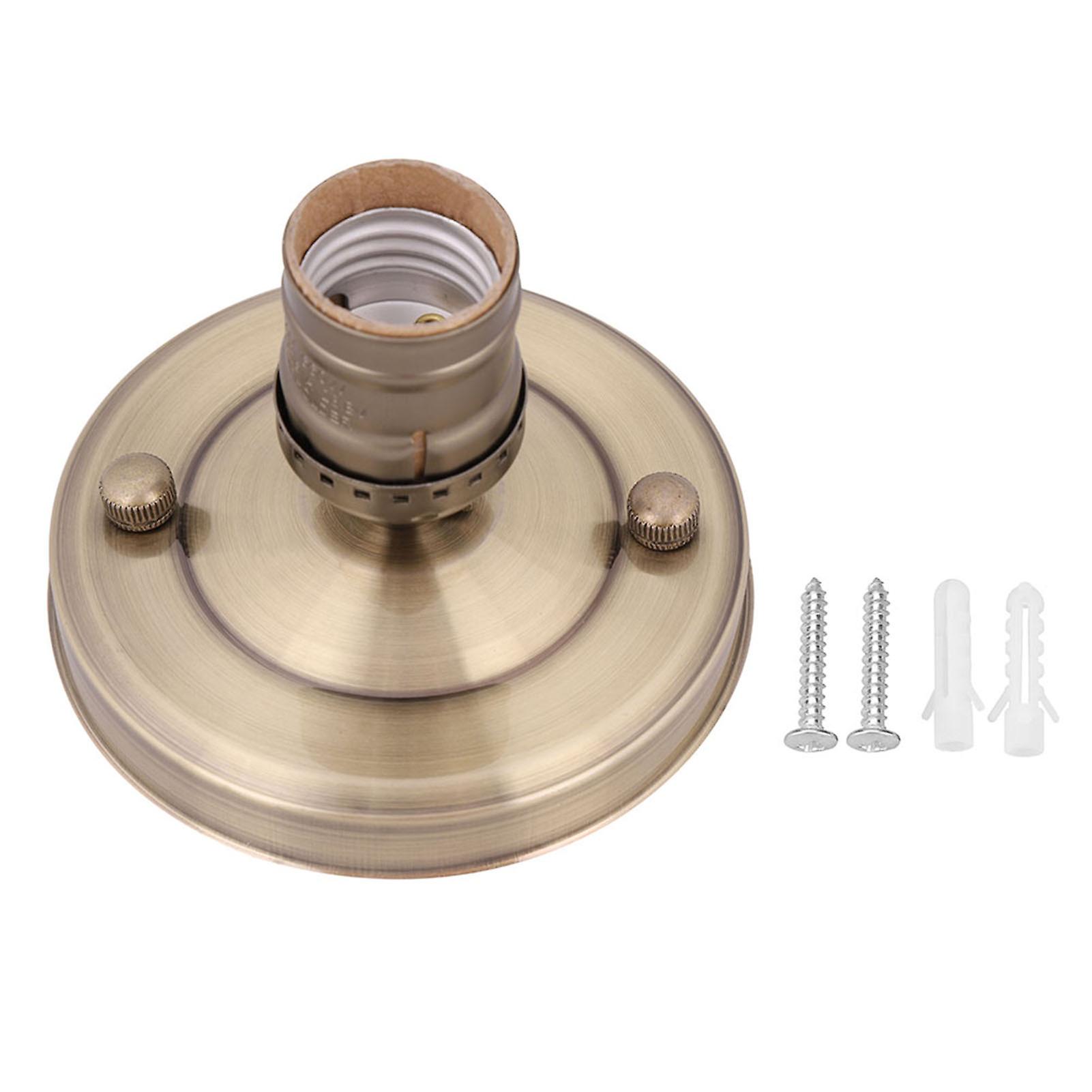 E26/E27 Vintage Industrial Ceiling/Wall Light Base Holder Pendant Bulb Lamp Screw Socket Bronze