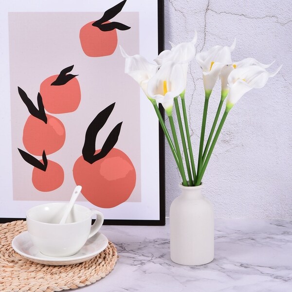 10Pcs 13 Artificial Calla Lily Flowers Permanent Floral Bouquet Decor