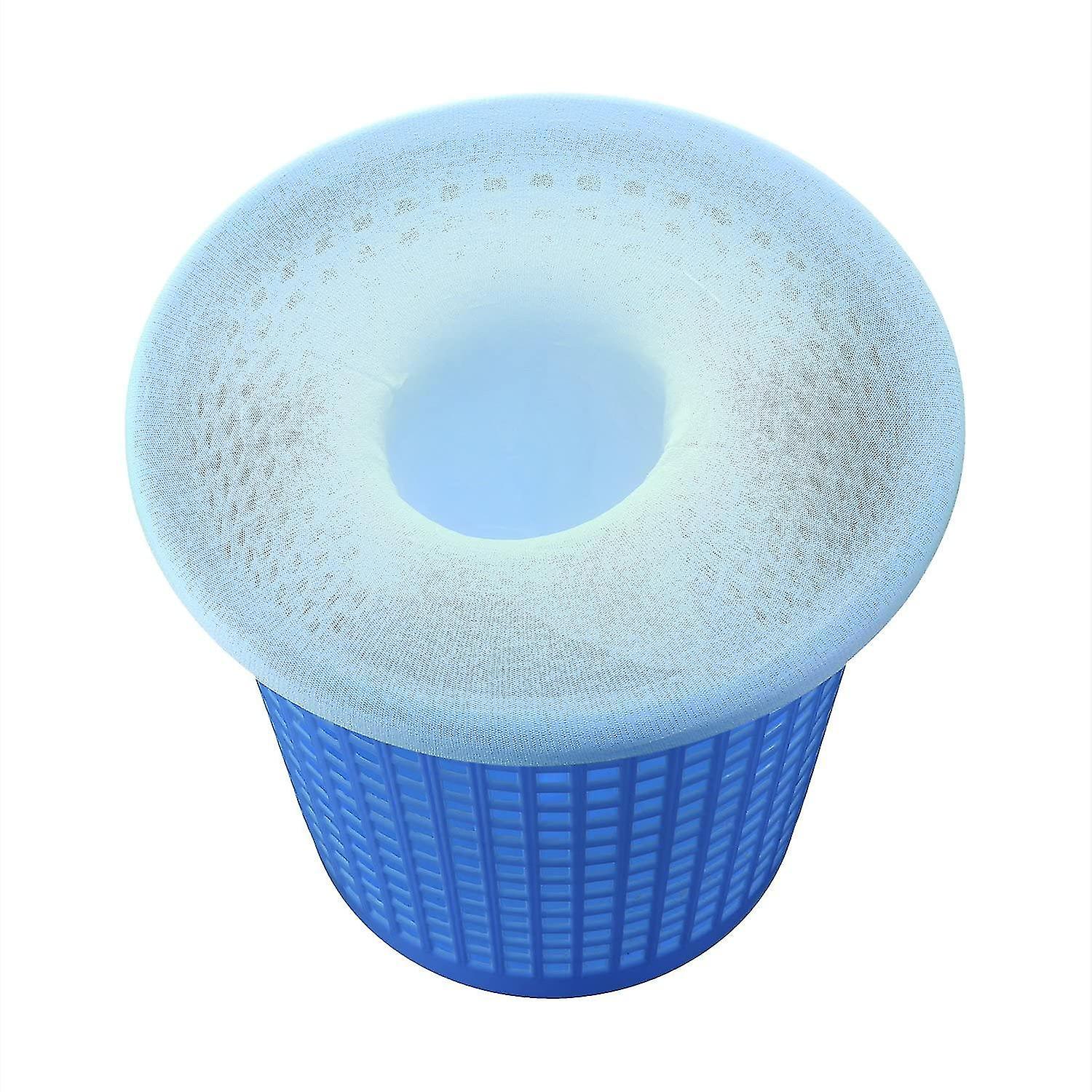 20 Pieces Pool Skimmer Socks， Durable Elastic Nylon And Cloth Filters For Swimming Pool， White