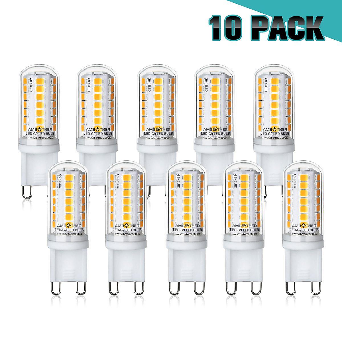 10pcs G9 Led Lamp 4w Light Bulb Super Bright Chandelier Light Replace Halogen Lamp 2835smd Light High Led Spotlight No Flicker