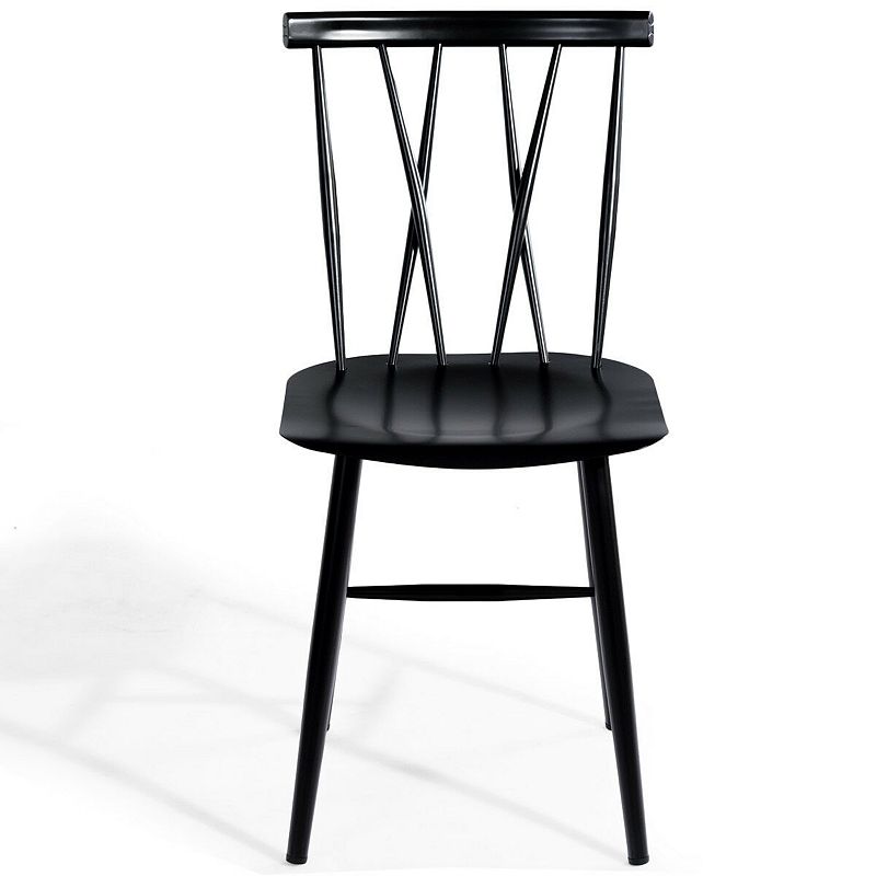 Set of 2 Modern Dining Chairs with Backrest