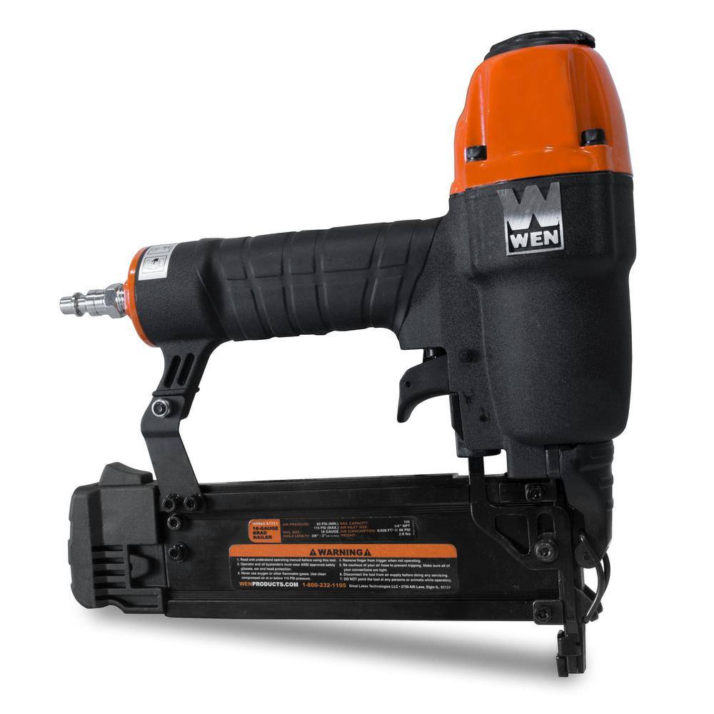 WEN 18-Gauge 38 in. to 2 in. Pneumatic Brad Nailer 61721