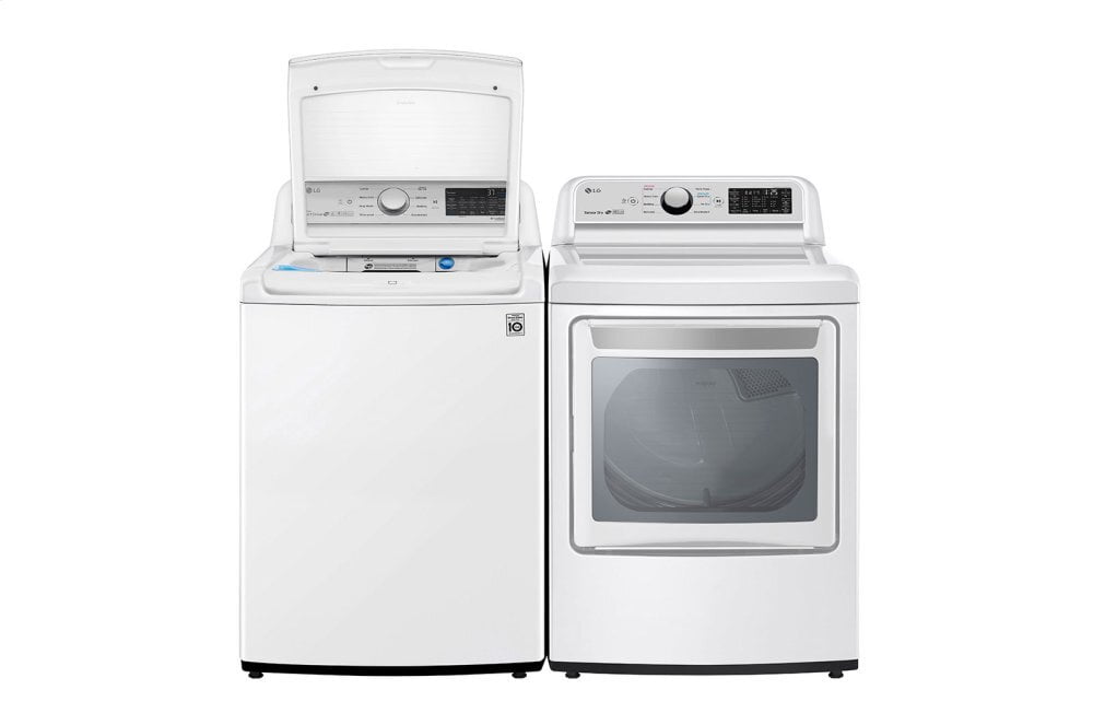 Lg WT7305CW 4.8 Cu. Ft. Mega Capacity Smart Wi-Fi Enabled Top Load Washer With Agitator And Turbowash3D™ Technology