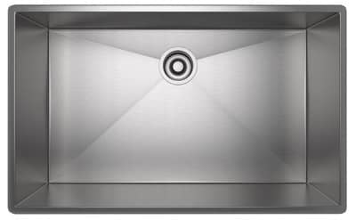 Rohl 35 Brushed Stainless Steel Single Bowl Kitchen Sink