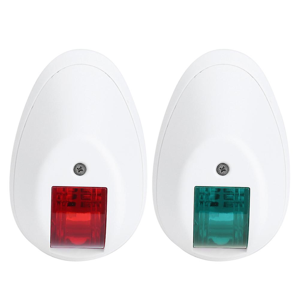 12v Led Navigation Light Waterproof Green Starboards Red Port Lamp For Marine Boat Yacht White Housing