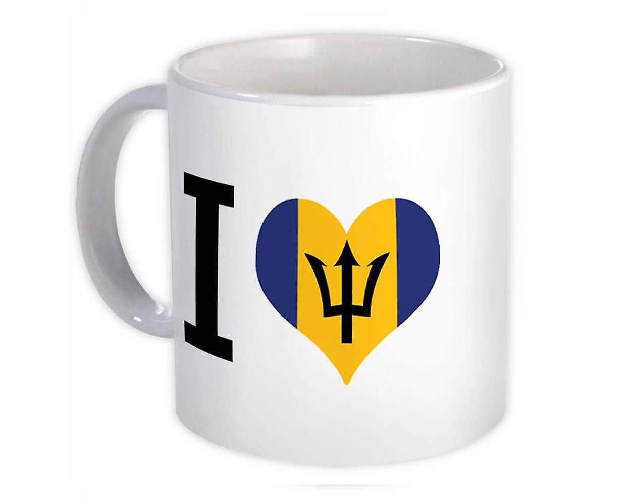 Gift Mug: I Love Barbados Flag