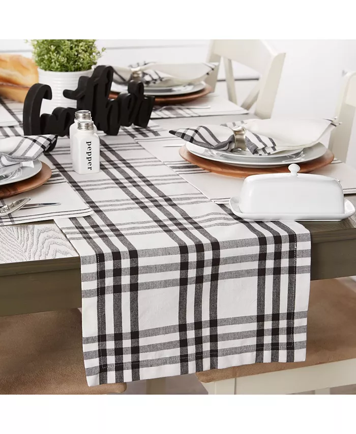 Design Imports Plaid Table Runner 14 x 72