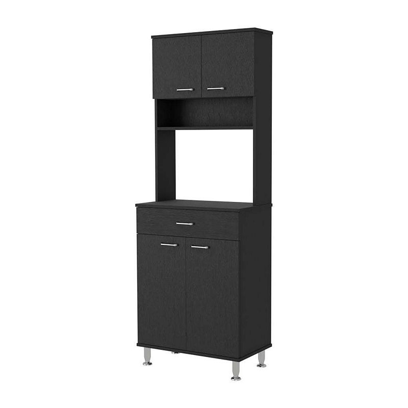 Bay Area Pantry， Two Door Cabinets， One Drawer， Four Adjustable Metal Legs