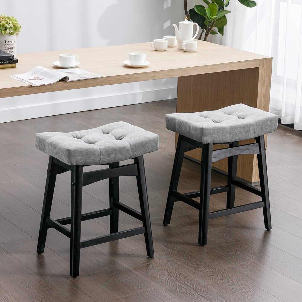 Backless Barstools Set of 2 Counter Height Barstools Dining Chair