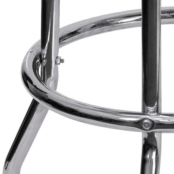 Double Ring Chrome Barstool