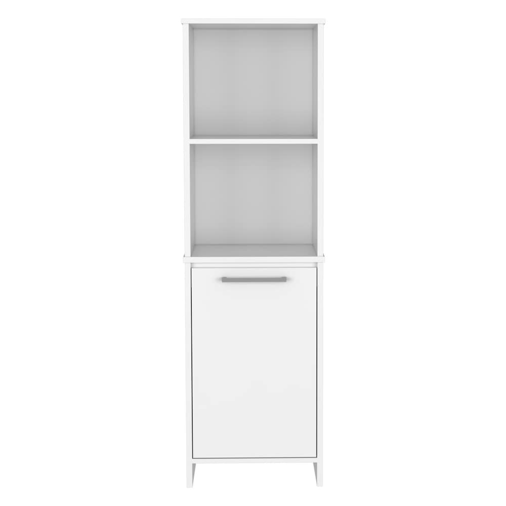 FM Furniture Danforth Pantry Cabinet  Single Door Cabinet  Four Shelves