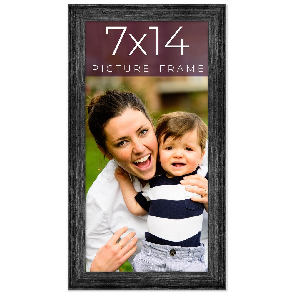 7x14 Black Picture Frame   Wood Picture Frame Complete with UV