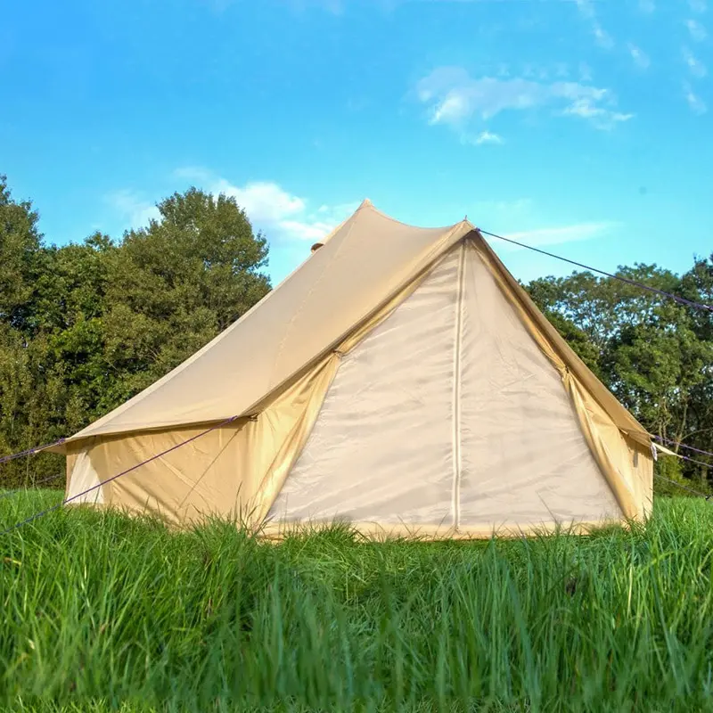 Luxury Glamping 3M 4M 5M 6M 7M Cotton Canvas Bell Tent For Outdoor Camping   Hiking Party Shelter Tent For Travel