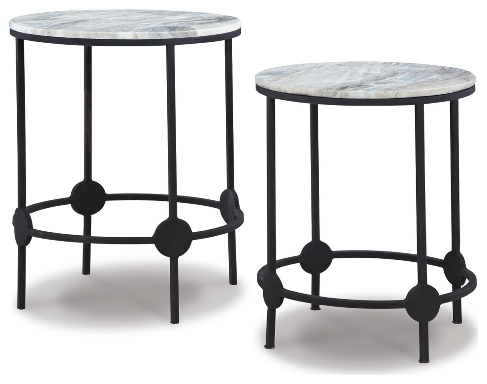 Beashaw Accent Table  Set of 2   Industrial   Coffee Table Sets   by Ashley Furniture Industries  Houzz