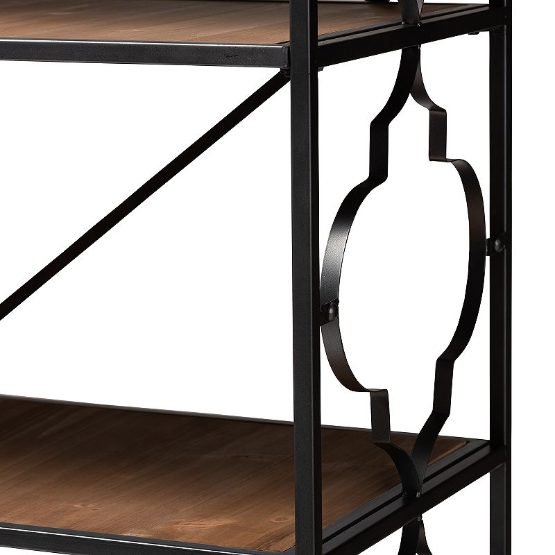 Baxton Studio Mirna Medium Brown Shelving