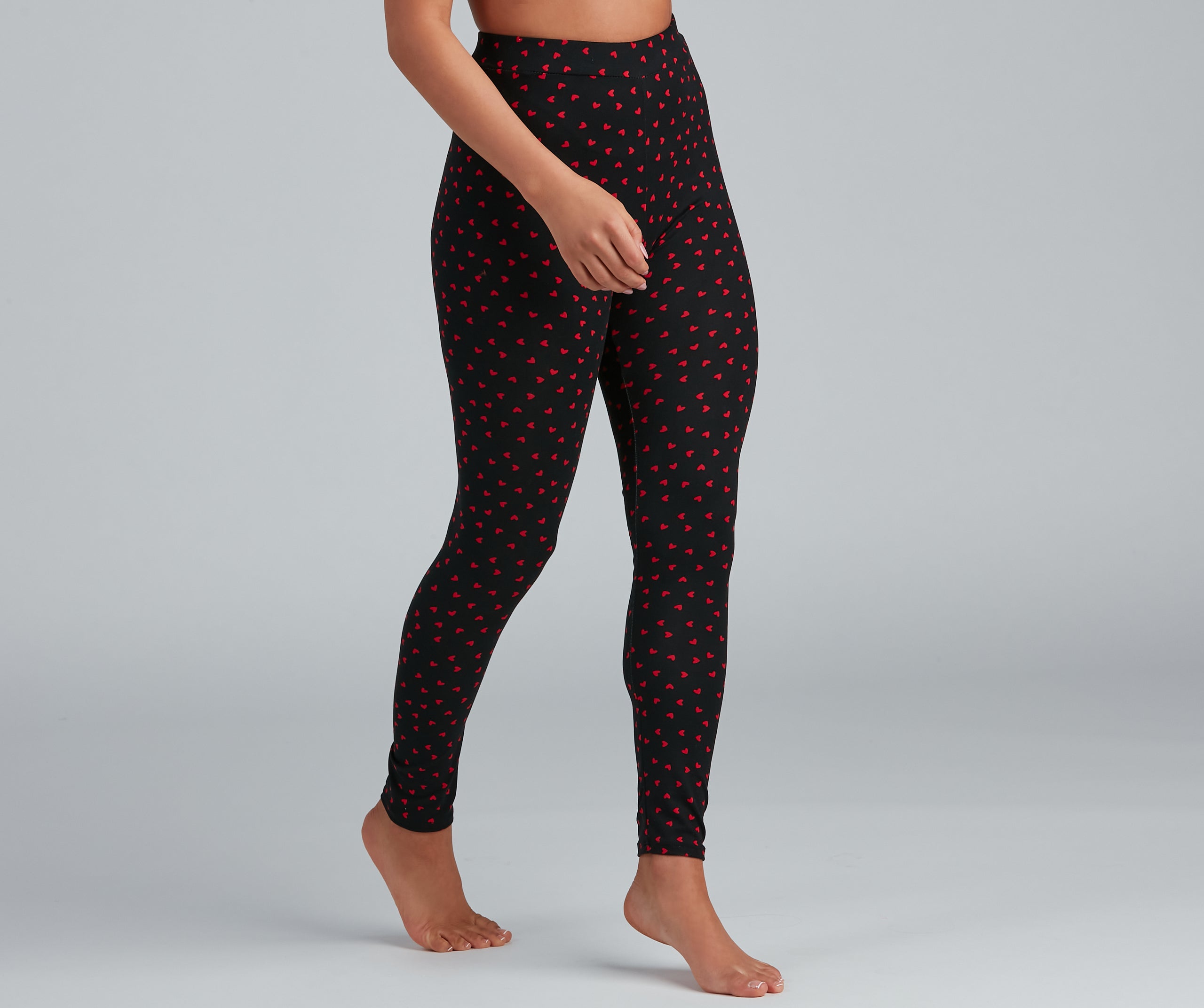 So Flirty Heart Printed Pajama Leggings