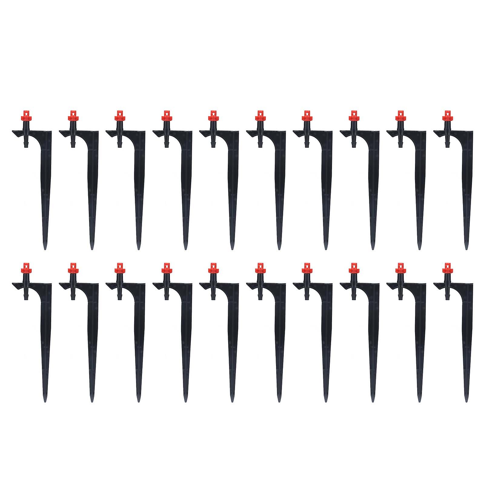 20pcs/bag Irrigation Dripper With Ground Insert Fruit Tree Drip Irrigation Emitters For Gardening360 Degree (red)