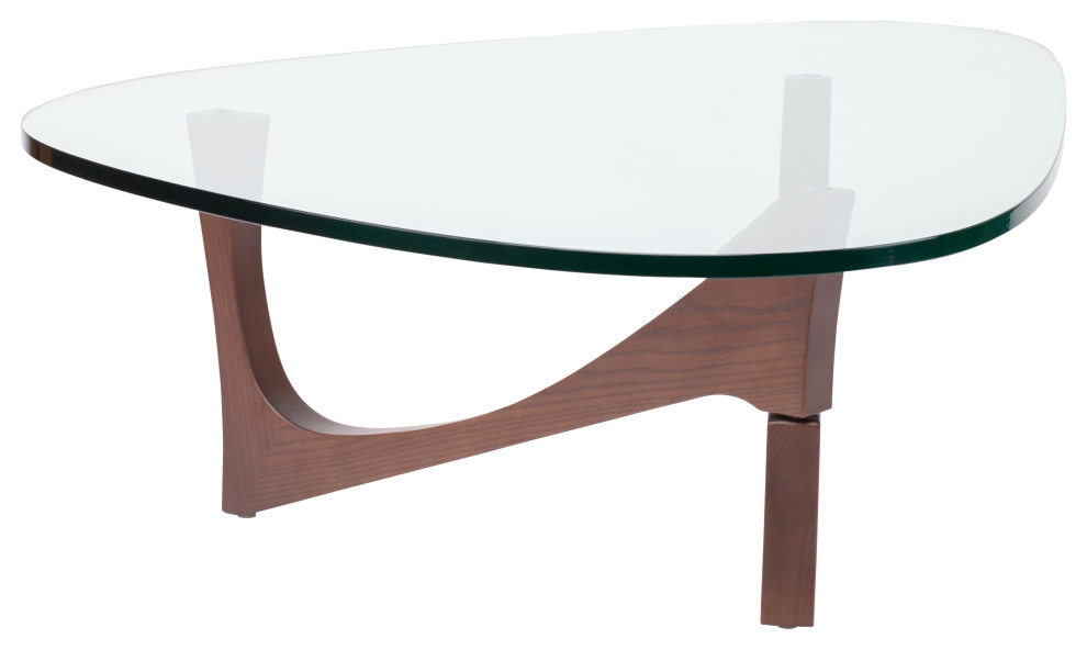 Akiro Walnut Wood Coffee Table   Coffee Tables   by Nuevo  Houzz