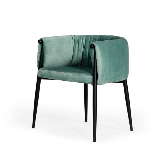 Modrest Belcaro Modern Light Green Fabric Dining C...