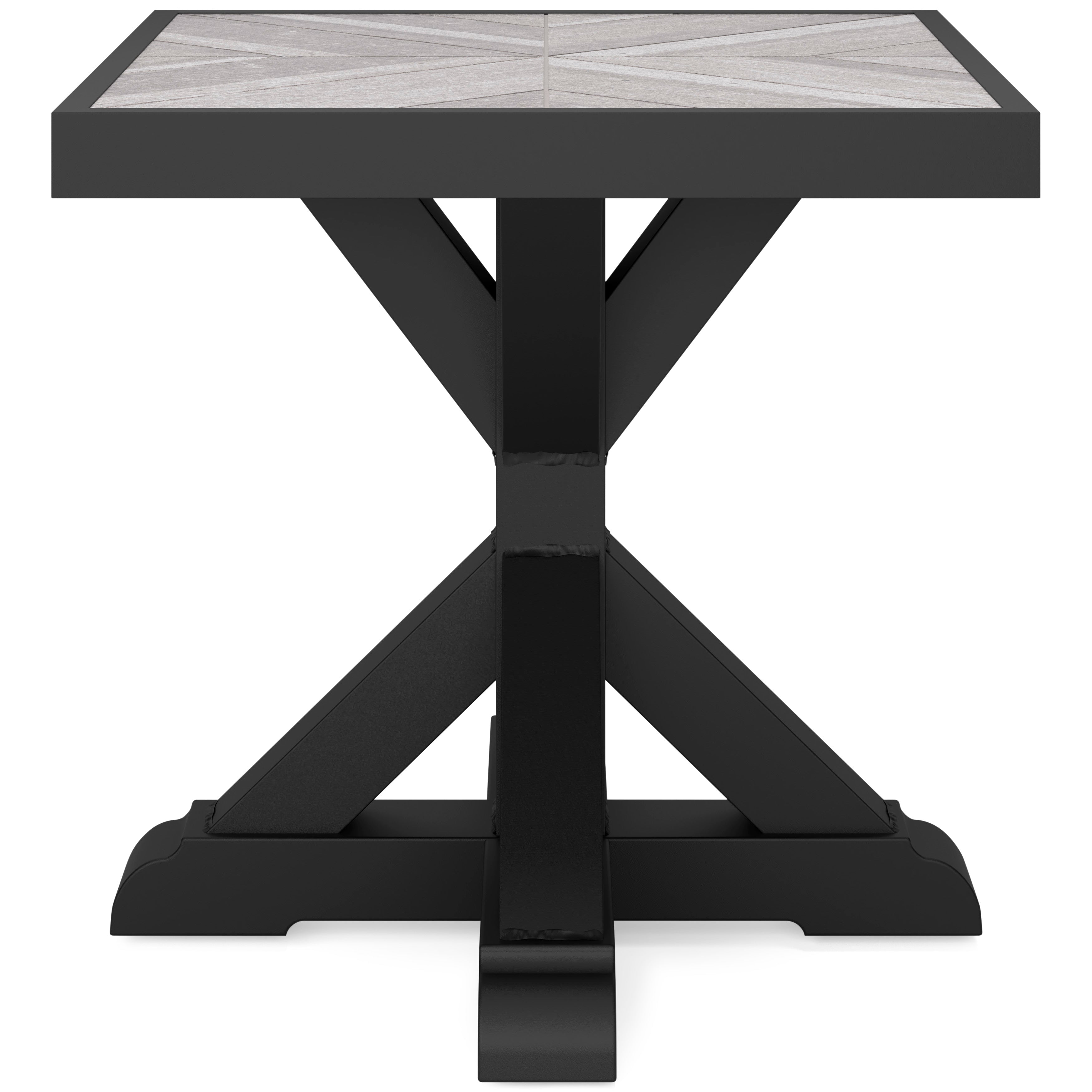 Fire Island Black Outdoor 22 Square End Table