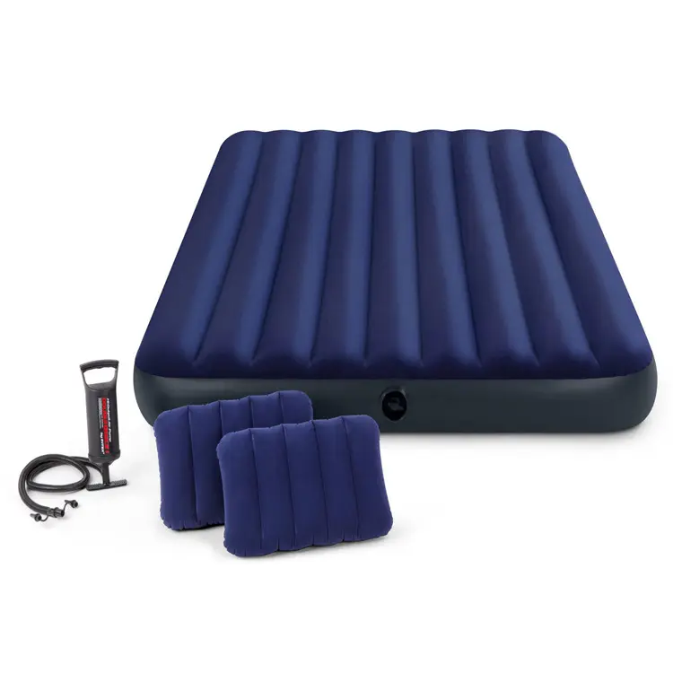 Luxury striped double person enlarged inflatable mattress 2 person thickened air cushion bed