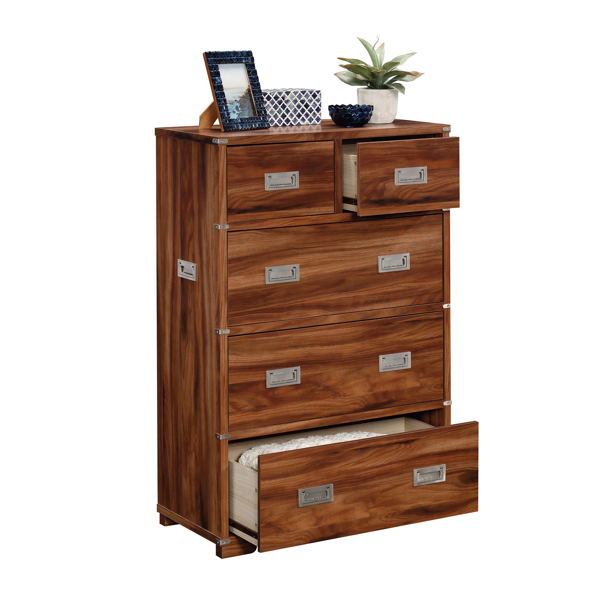 Sauder 422463 Vista Key 5-Drawer Chest, Blaze Acacia? Finish