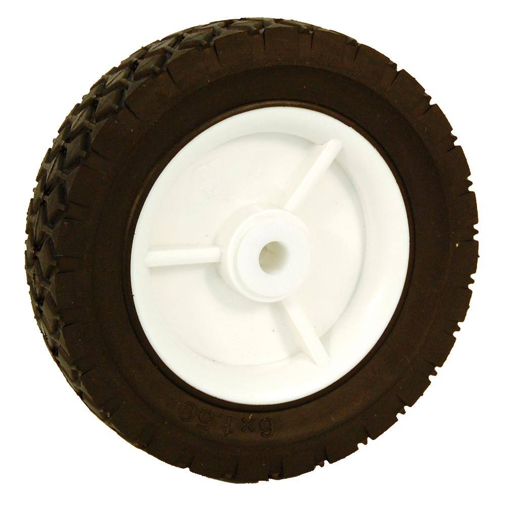 Powercare 6 in. x 1.5 in. Universal Plastic Wheel for Lawn Mowers 460435