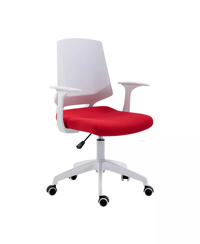 Simplie Fun Height Adjustable Mid Back Office Chair Red