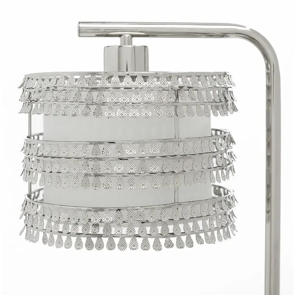 Maisie River of Goods Glam Silver Chrome 19.5-Inch Table Lamp - 10.75