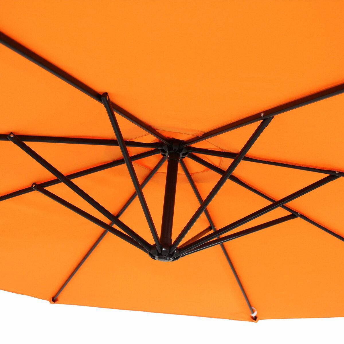 Ultimate Patio 9.5 Ft. Octagonal Aluminum Patio Cantilever Umbrella W/ Crank