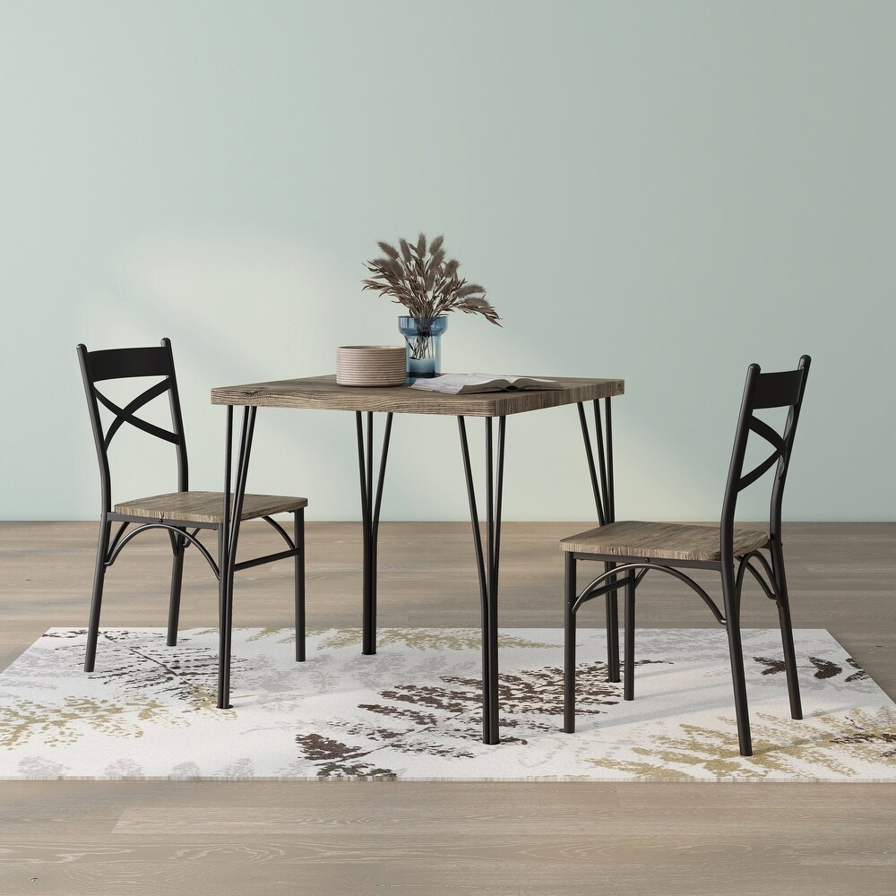 DH BASIC Small Space 2 Person Dining Set by Denhour