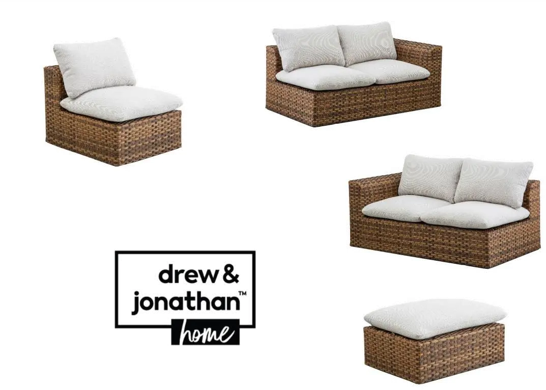 Drew and Jonathan Home Skyview 4 Piece Patio Sectional