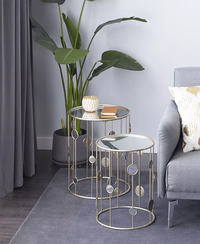 Rosemary Lane Metal Contemporary Accent Table 2 Pieces