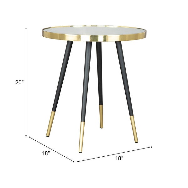 Particle Side Table Black and Gold - 17.9