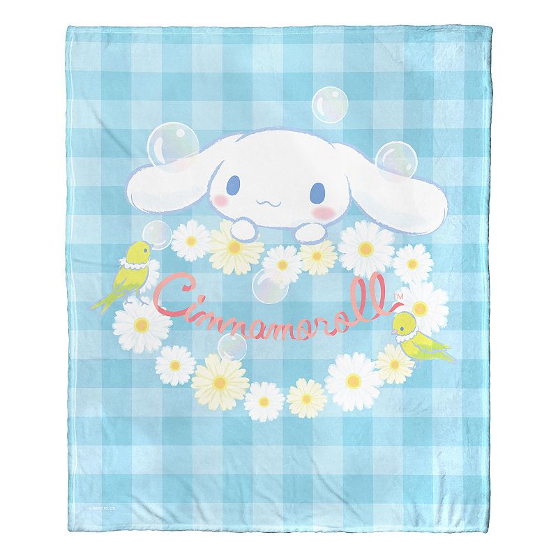 Sanrio Cinnamoroll Daisy Blues Silky Touch Throw Blanket