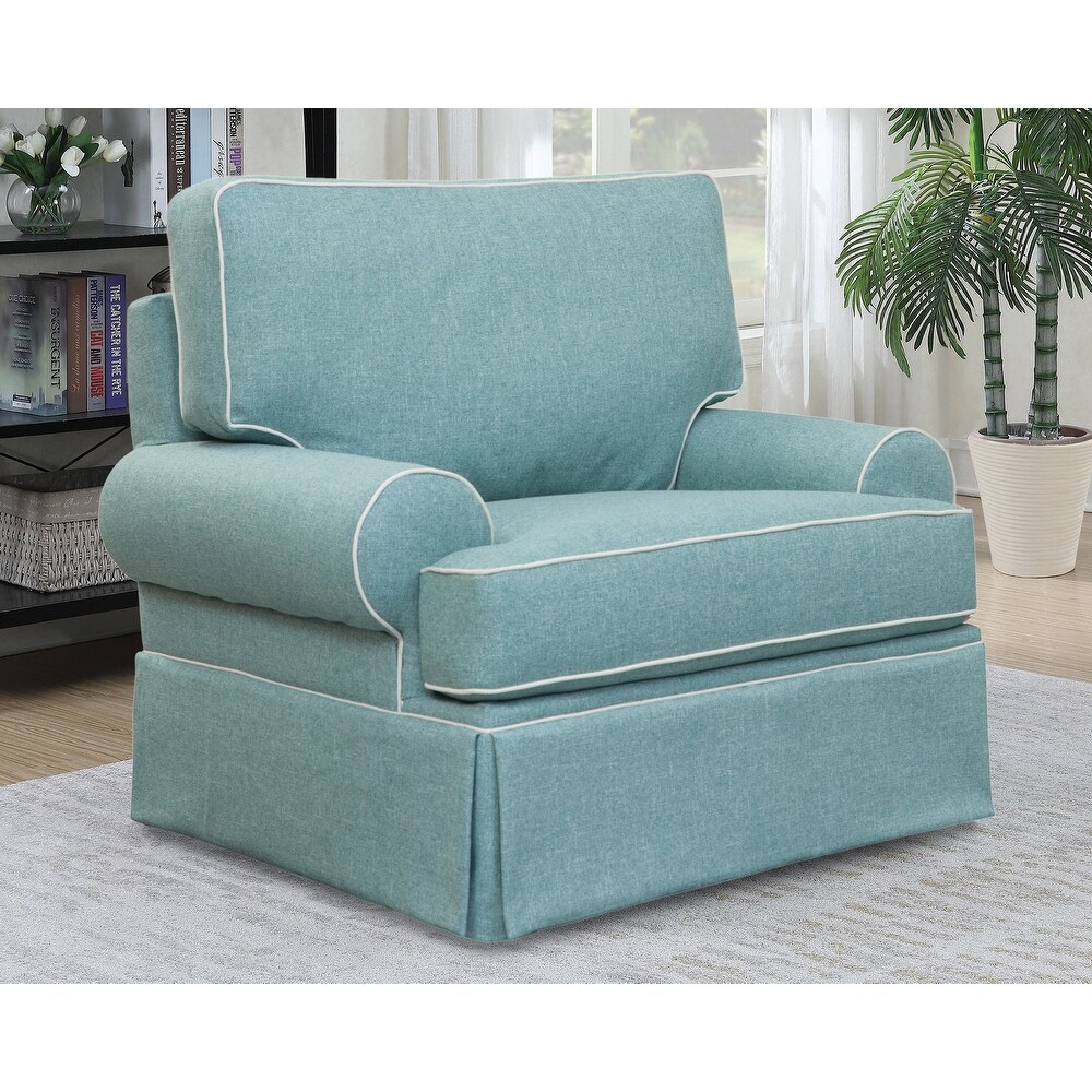 American Furniture Classics Model Coastal Aqua Series Upholstered Arm Chair