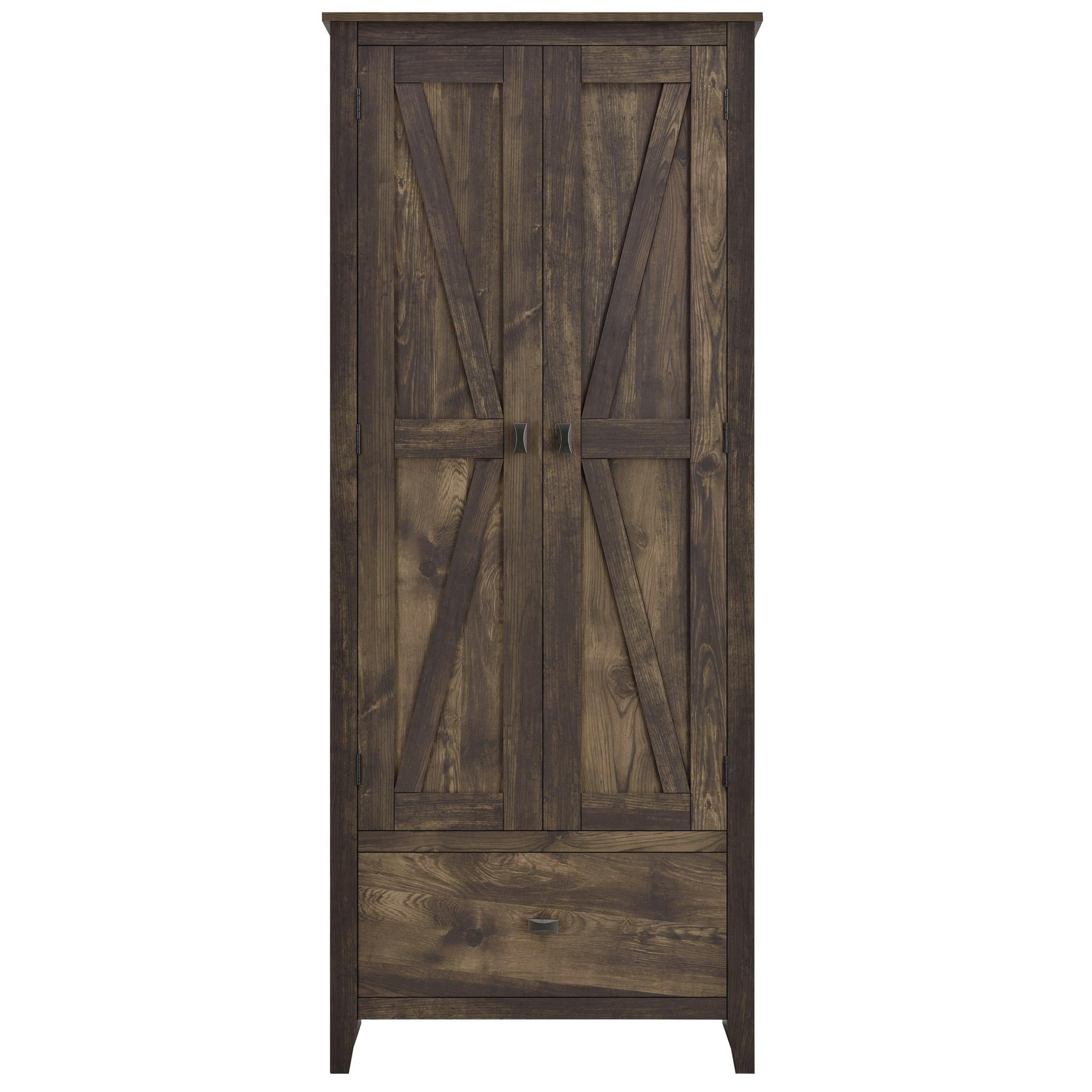 Ameriwood SystemBuild Farmington 30" Wide Storage Cabinet, Rustic