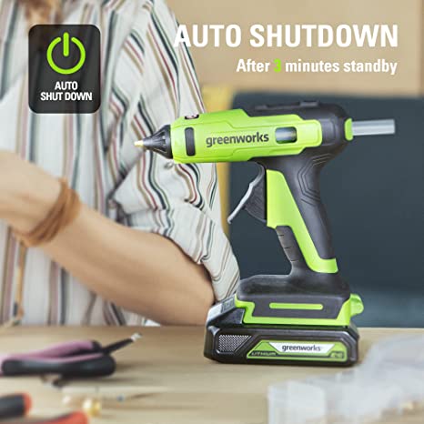 24V Cordless Glue Gun， Battery，  Charger | Greenworks Tools